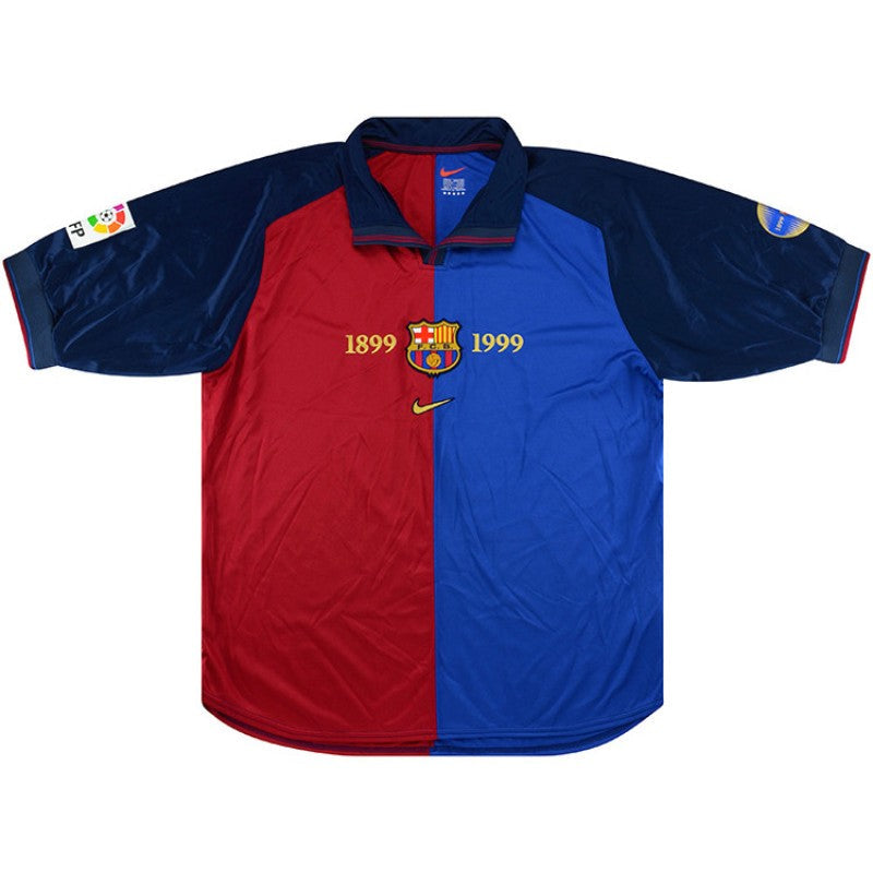 Camisa Retrô Barcelona 100 Anos 1899/1999 Nike Torcedor Masculina