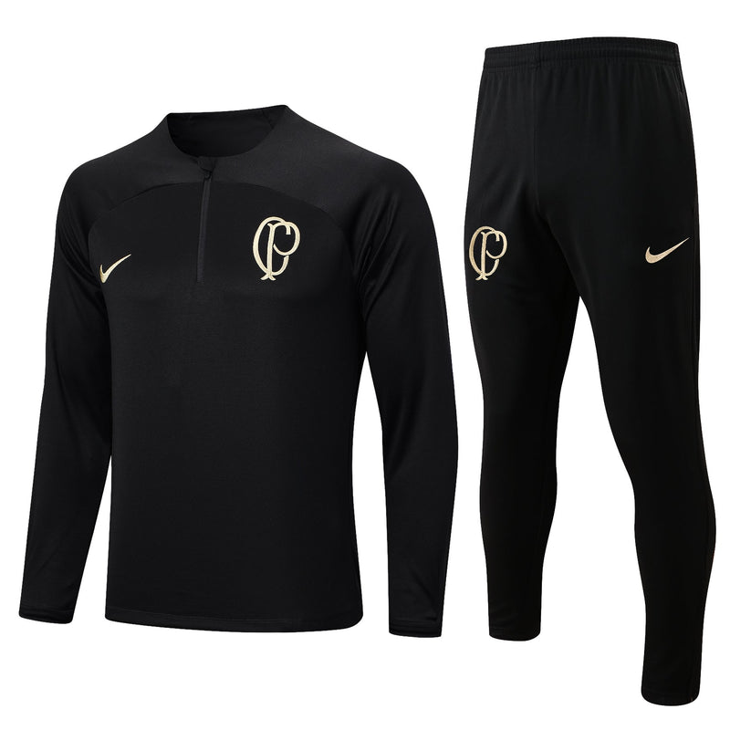 Agasalho de Viagem Corinthians Preto 23/24 Masculino - Conjunto de frio Corinthians