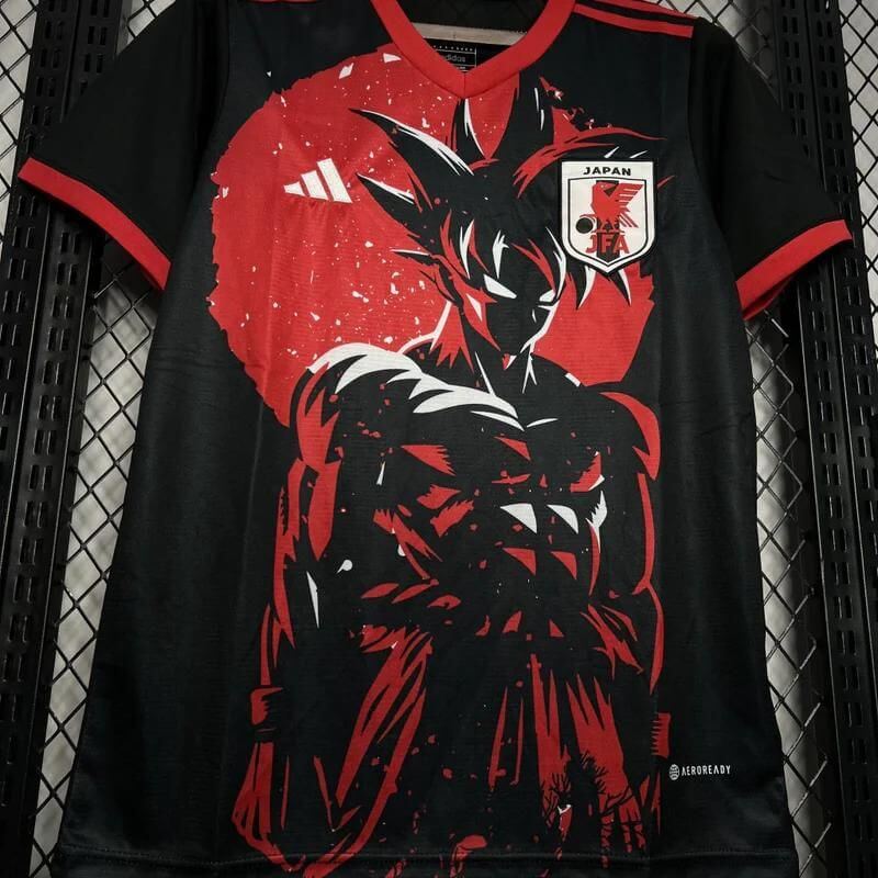 Camisa Japão Edição Dragon Ball Goku  – 2024 - Torcedor Masculino - Vermelho e Preto