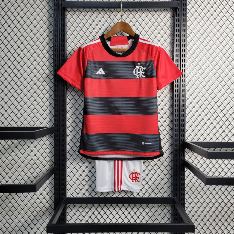 Conjunto Infantil Flamengo 2023/24 - Home - LANÇAMENTO